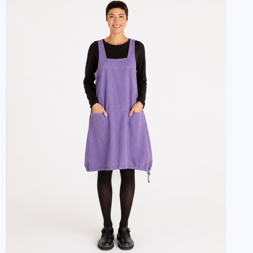 Cut Loose linen pinafore dress Sz S/M